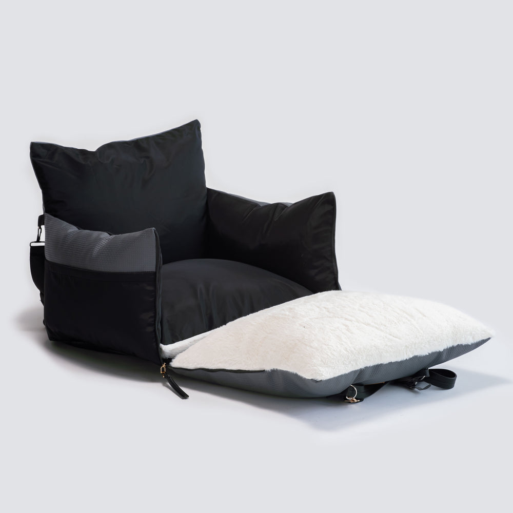 grey sleek modern dog bed nz 